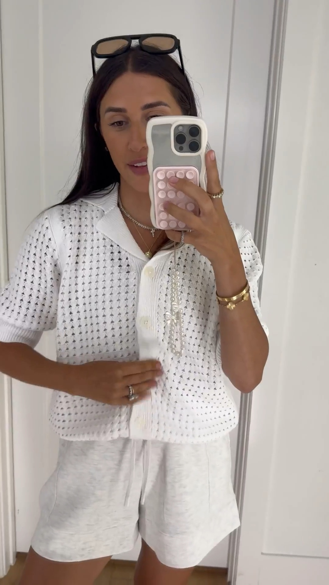 Top: small
Shorts: medium 

Comfy but elevated pieces! 

vacation style, vacation edit, beach to brunch style, beach to brunch faves, knit style, beach style, vacation finds, Nashville, Dede Raad, dress up buttercup 

#LTKFindsUnder100 #LTKTravel #LTKStyleTip