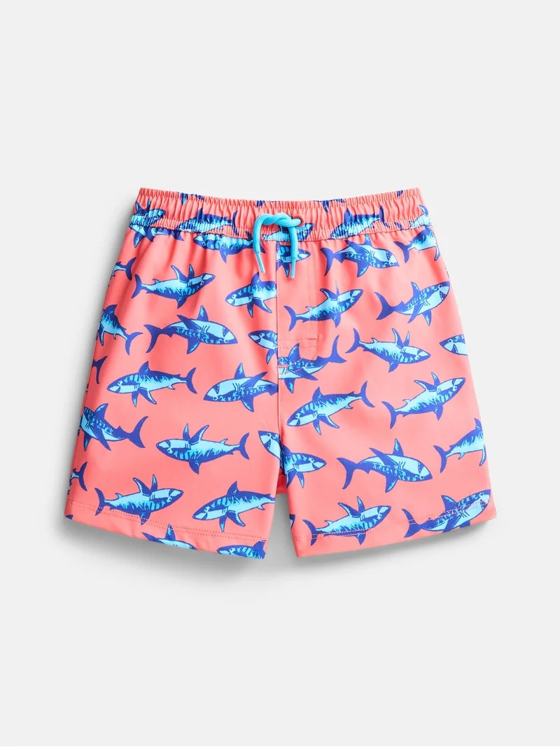 Wonder Nation Baby and Toddler Boys Printed Swim Trunks, Sizes 12M-5T | Walmart (US)