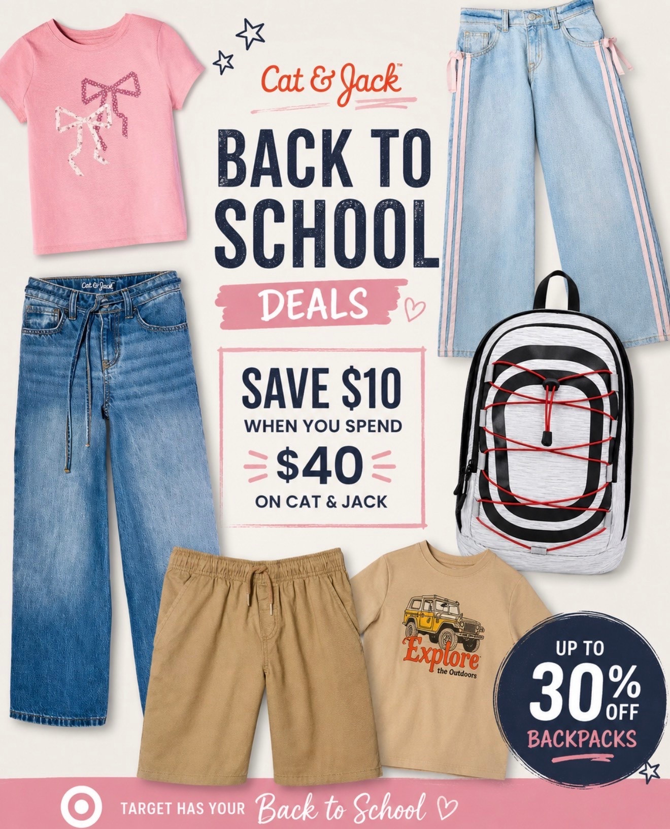 The @target back-to-school deals are SO good right now! 🎒✏️
If you’re shopping for the kids, don’t miss these savings:
 ✨ Save $10 when you spend $40 on Cat & Jack clothing
 🎒 Up to 30% off select backpacks
 📚 Plus, so many amazing school supply deals happening now!
I rounded up some of my favorite finds that are cute, practical, and budget-friendly. If back-to-school shopping is on your to-do list, now’s a great time to stock up! 💛
Everything is linked here in my LTK! 🛒 #targetpartner #ad #target

#LTKSaleAlert #LTKKids #LTKmomlife