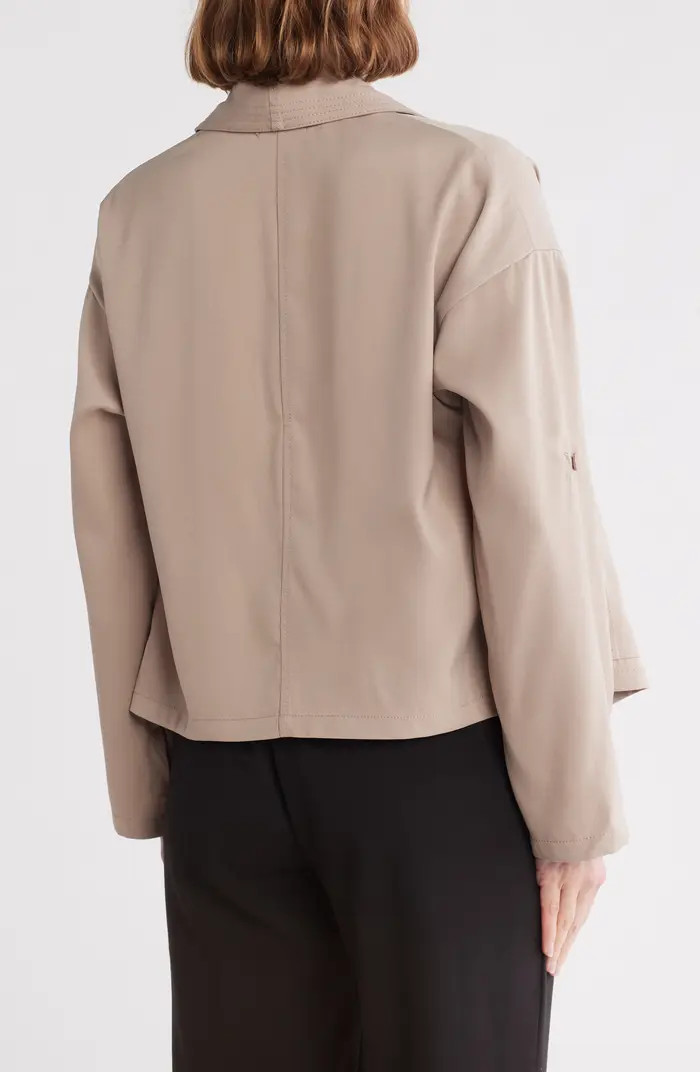 MAX STUDIO Twill Drape Front Short Jacket | Nordstromrack | Nordstrom Rack