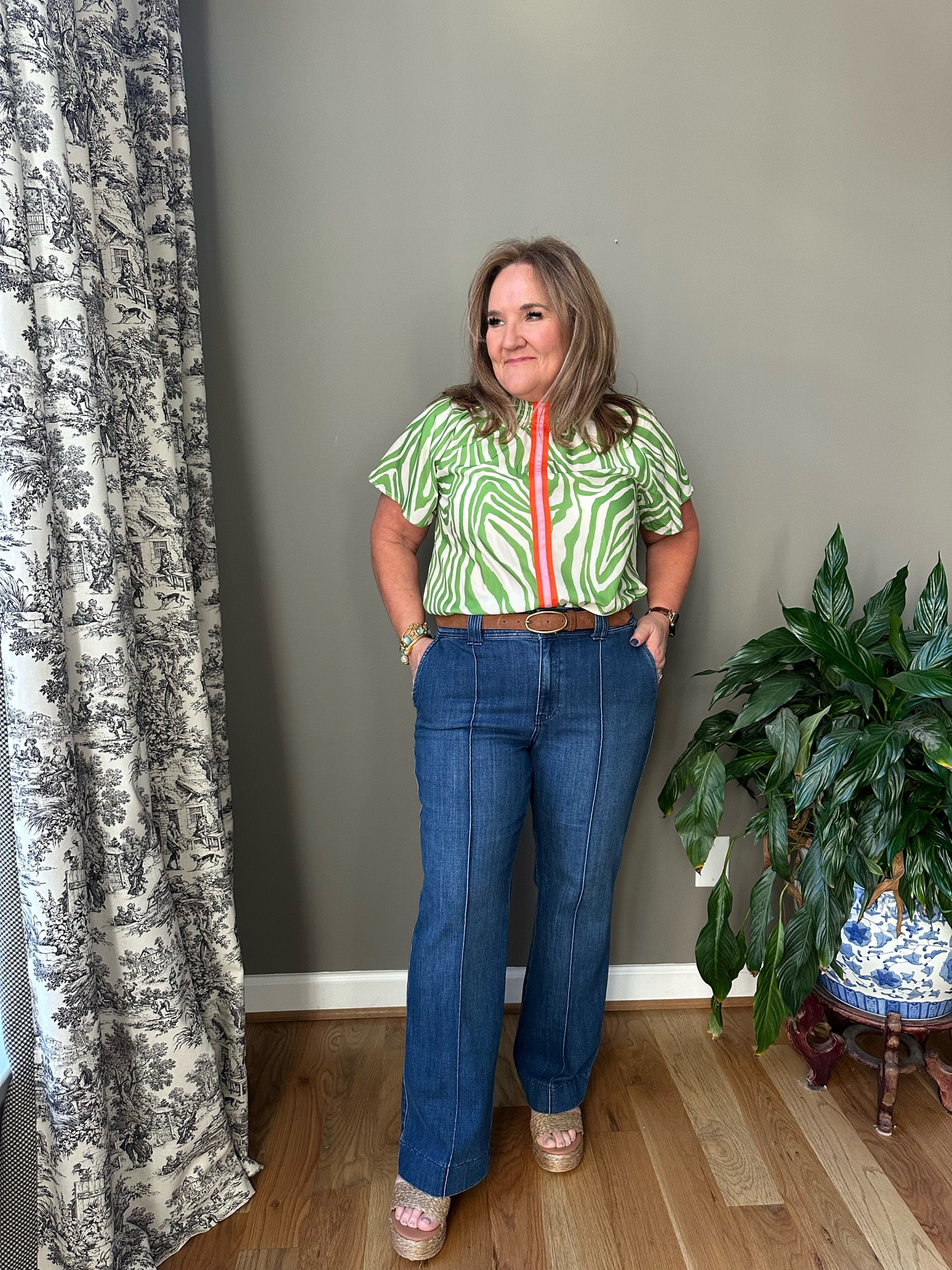 Spring means new tops! But wear them with jeans. And probably  coat. 

These jeans are 25% off. Wearing a 14 petite. 

Sharing lots a great spring tops. Colorful and ready for sunshine. 
I wear an XL in these tops. You can use my discount code NANETTE15 for 15% off one order at shop Avara 

#LTKSeasonal #LTKmidsize #LTKover40