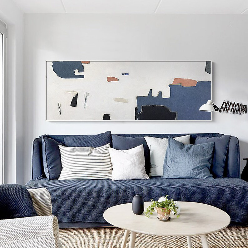 Extra Large Modern Wall Painting, Abstract Canvas Wall Art, Colorful Minimalist Acrylic Painting ... | Etsy (US)