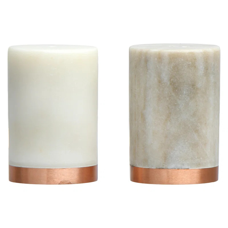 Marble Salt And Pepper Shaker Set (Set of 2) | Wayfair North America
