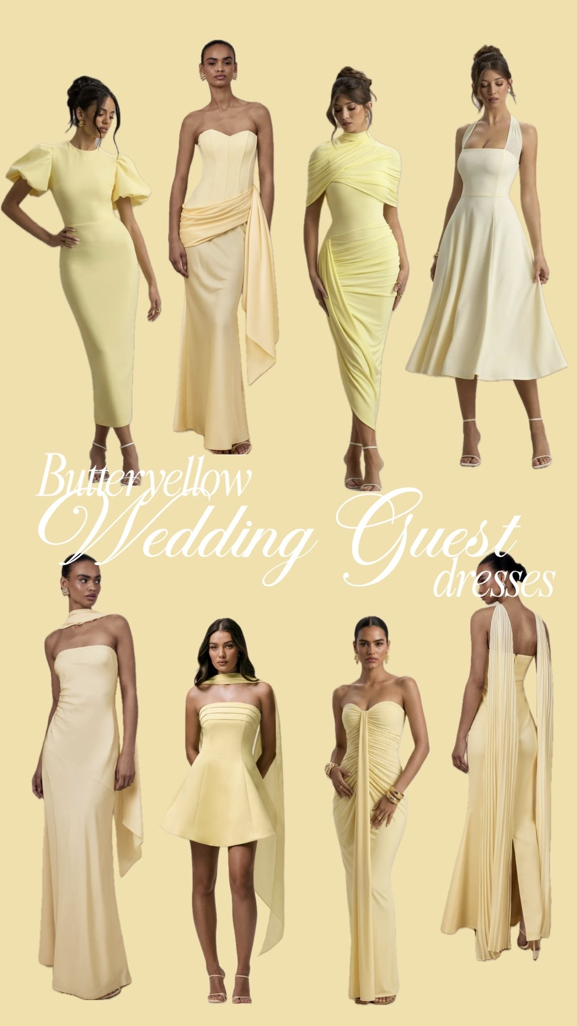 Butteryellow Wedding Guest dresses 💛🍯