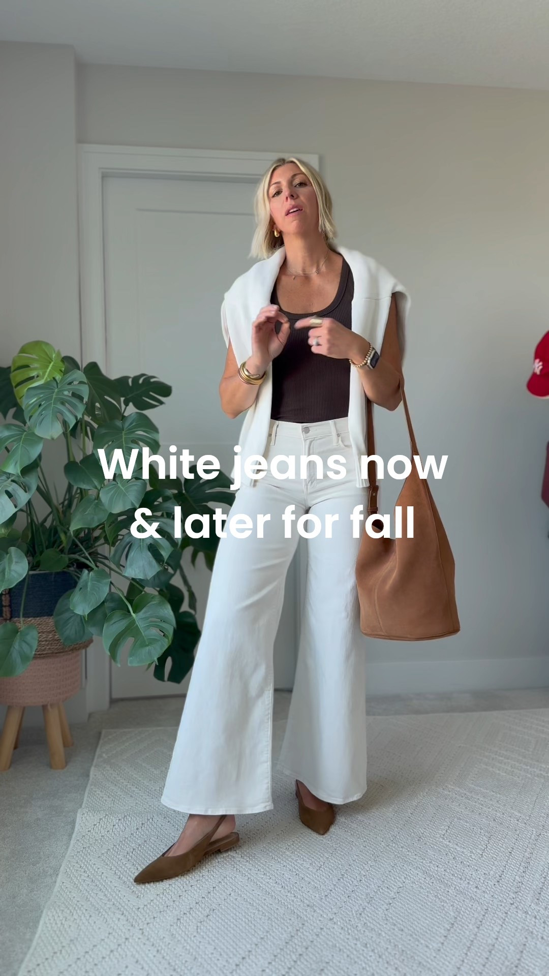 How to style white jeans now in summer and later this fall with Rich Brown tones and touches of suede🤎

#LTKSeasonal #LTKOver40 #LTKMidsize