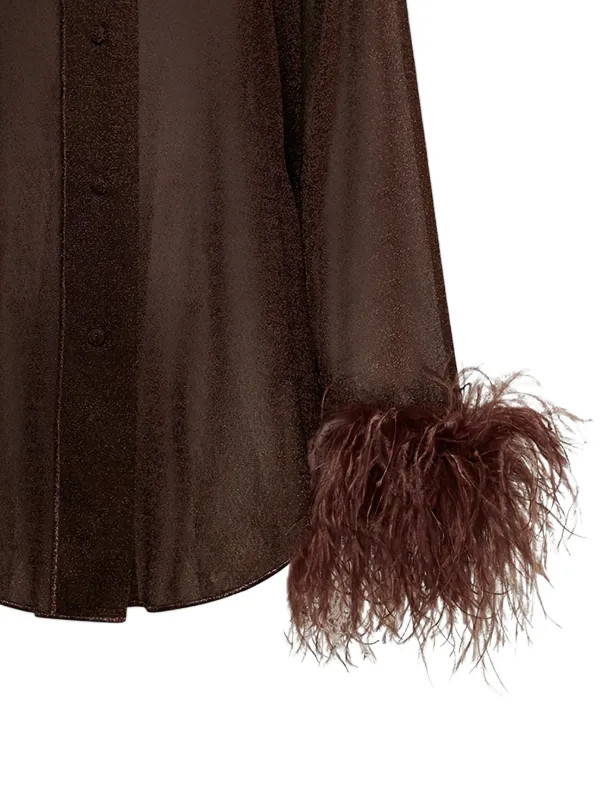 Lumi\u00e8re Plumage long-sleeve shirt | Farfetch Global