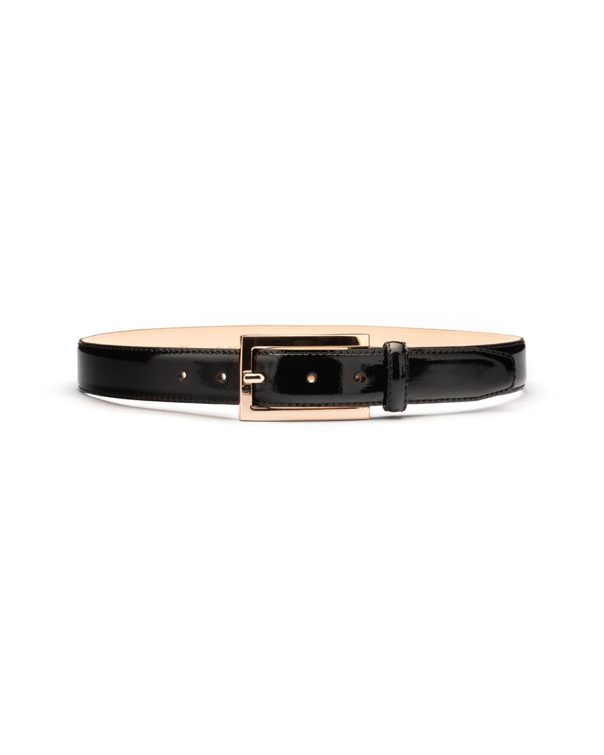 Molly slim patent leather waist belt | Black & Brown London
