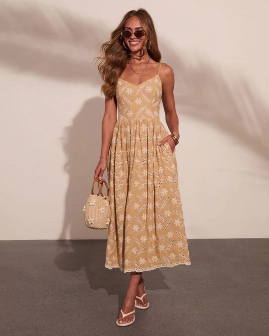 Soft Sands Floral Eyelet Fit and Flare Maxi Dress

#LTKootd #LTKSaleAlert #LTKSeasonal