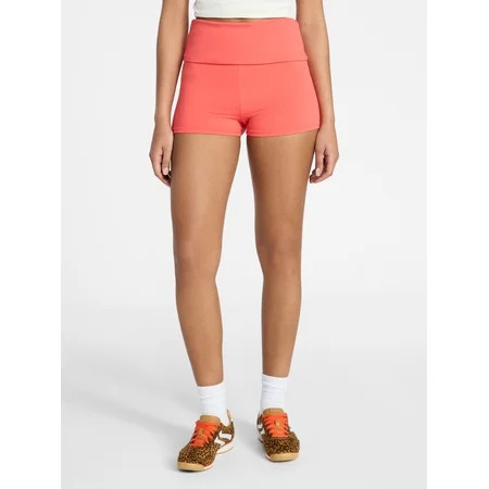 No Boundaries Foldover Shorts, 2.25" Inseam, Women's XXS-XXL | Walmart (US)
