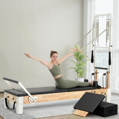 PAETA Pilates Reformer, Wooden Pilates Machine with Tower & Mat, for Home and Studio, Includes Sitting Box and Jumpboard | Target