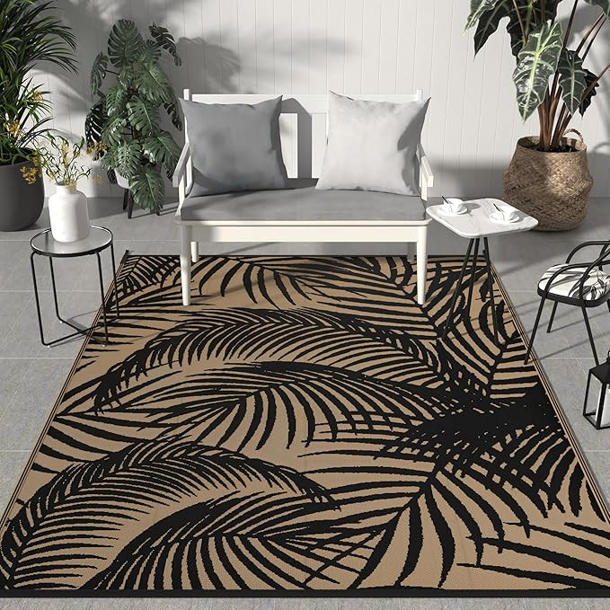 GENIMO Outdoor Rug 6' x 9' Waterproof for Patio Clearance, Reversible Plastic Straw Camping Carpe... | Amazon (US)