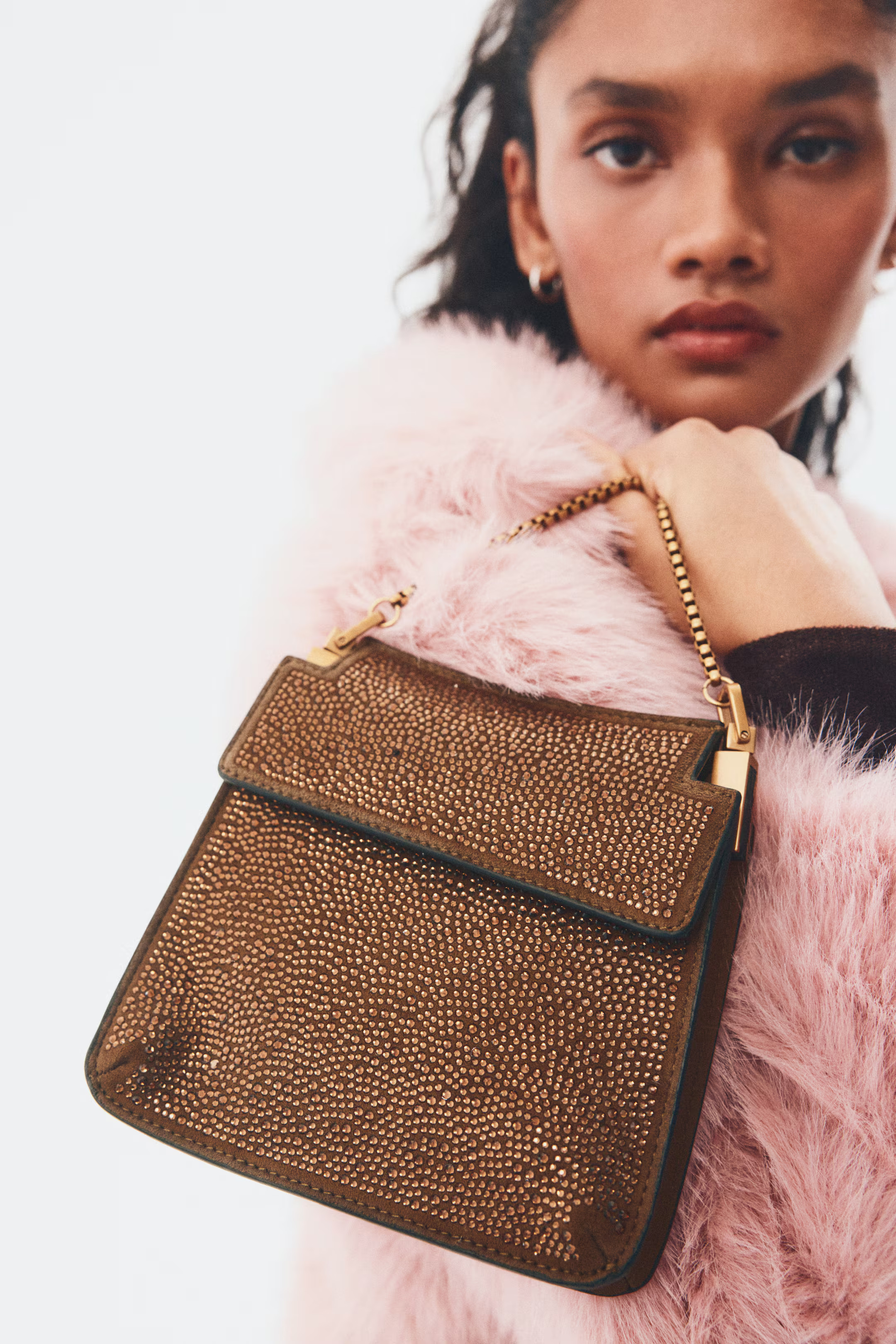 Embellished Clutch Bag - Brown - Ladies | H&M US | H&M (US + CA)