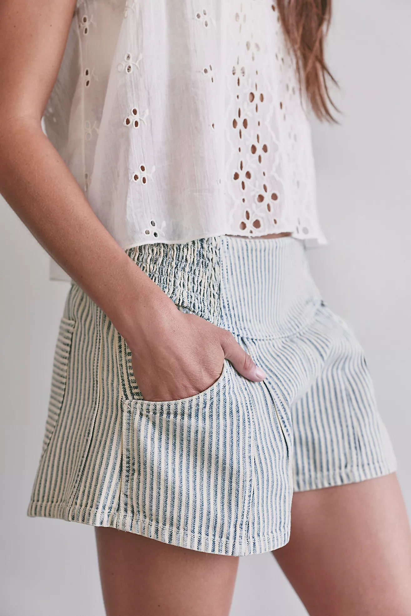 We The Free Luna Railroad Pull-On Shorts | Free People (Global - UK&FR Excluded)