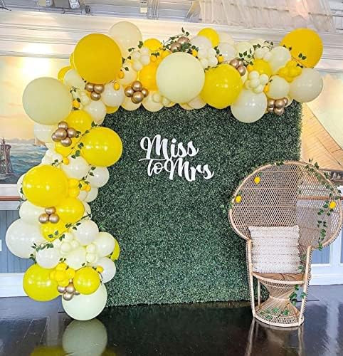 124pcs Yellow Balloons Garland Arch Kit Lemon Daisy Honeybee Theme Yellow Light Yellow and Gold B... | Amazon (US)
