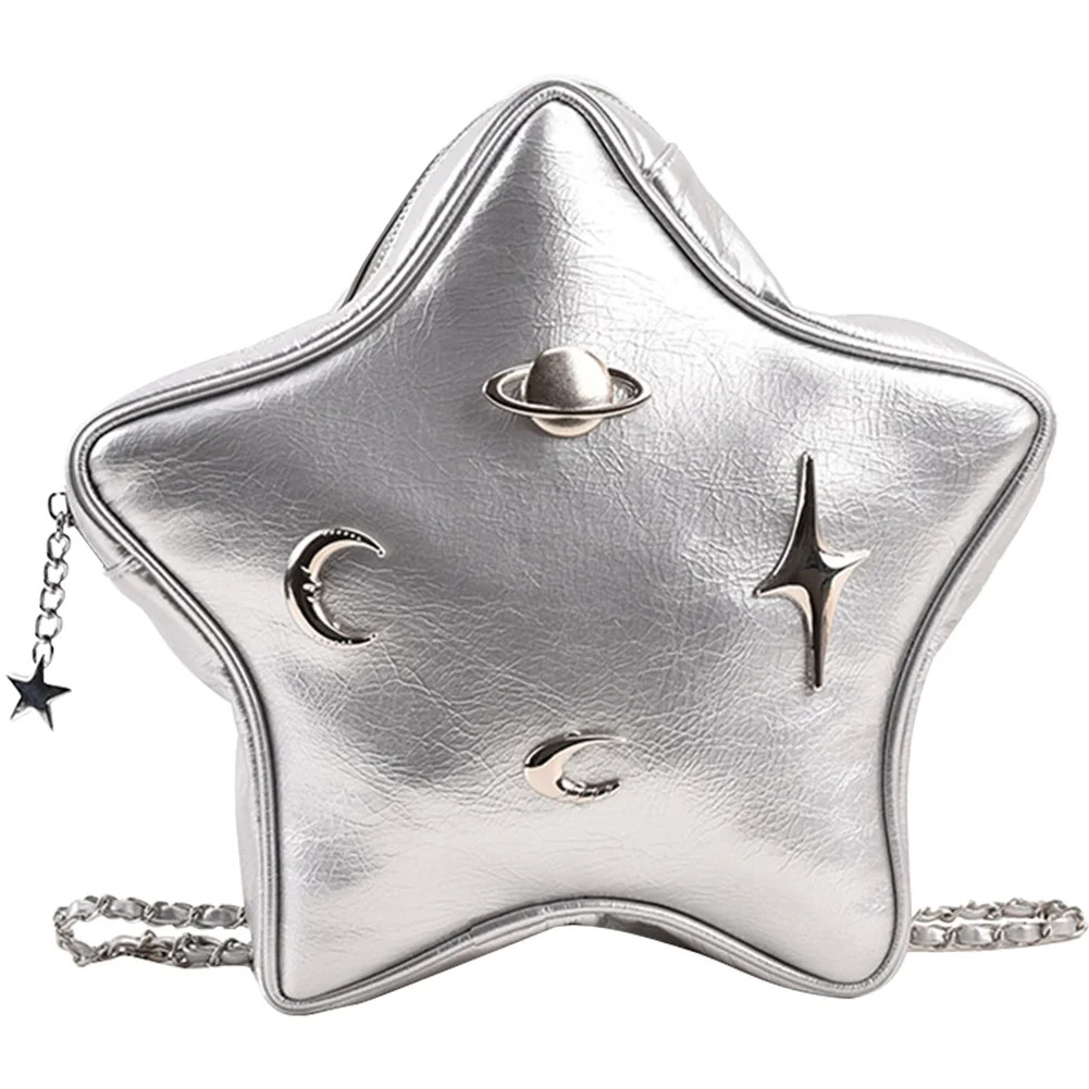 Diamond Women Clutch Bag Large Capacity PU Crossbody Bag Star Shopper Bag, Silver | Walmart (US)