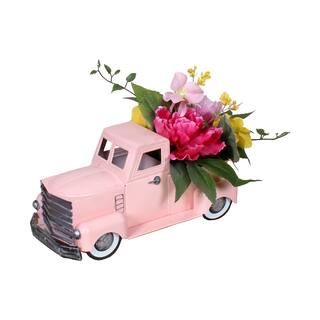 Floral Arrangement in Pink Pick Up Truck by Ashland® | Michaels Stores