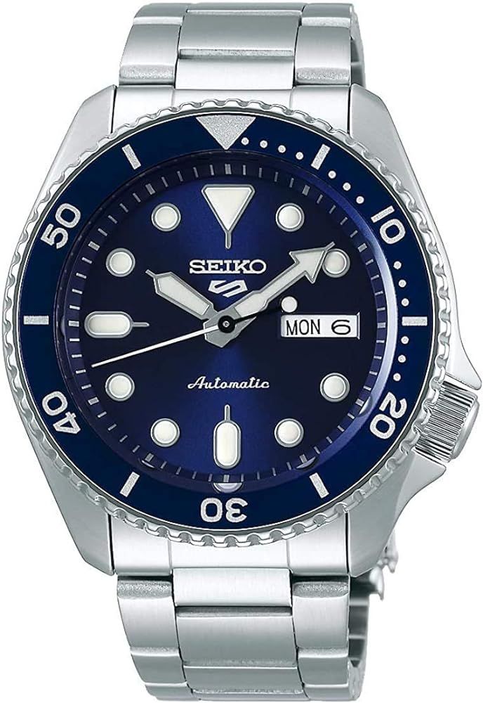 Seiko SRPD51 Seiko 5 Sports Men's Watch Silver-Tone 42.5mm Stainless Steel | Amazon (US)