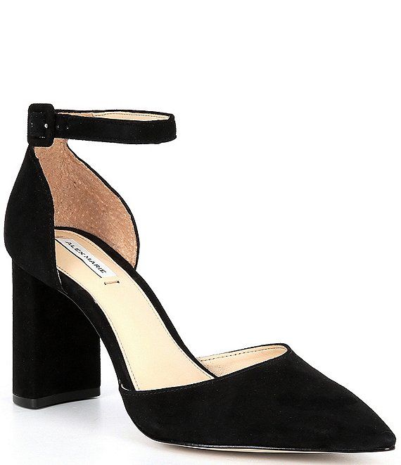 Genevie Suede 2 Piece Block Heel Pumps | Dillard's