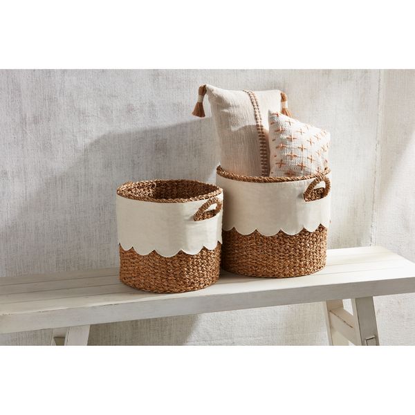 Nested scalloped baskets | Mud Pie