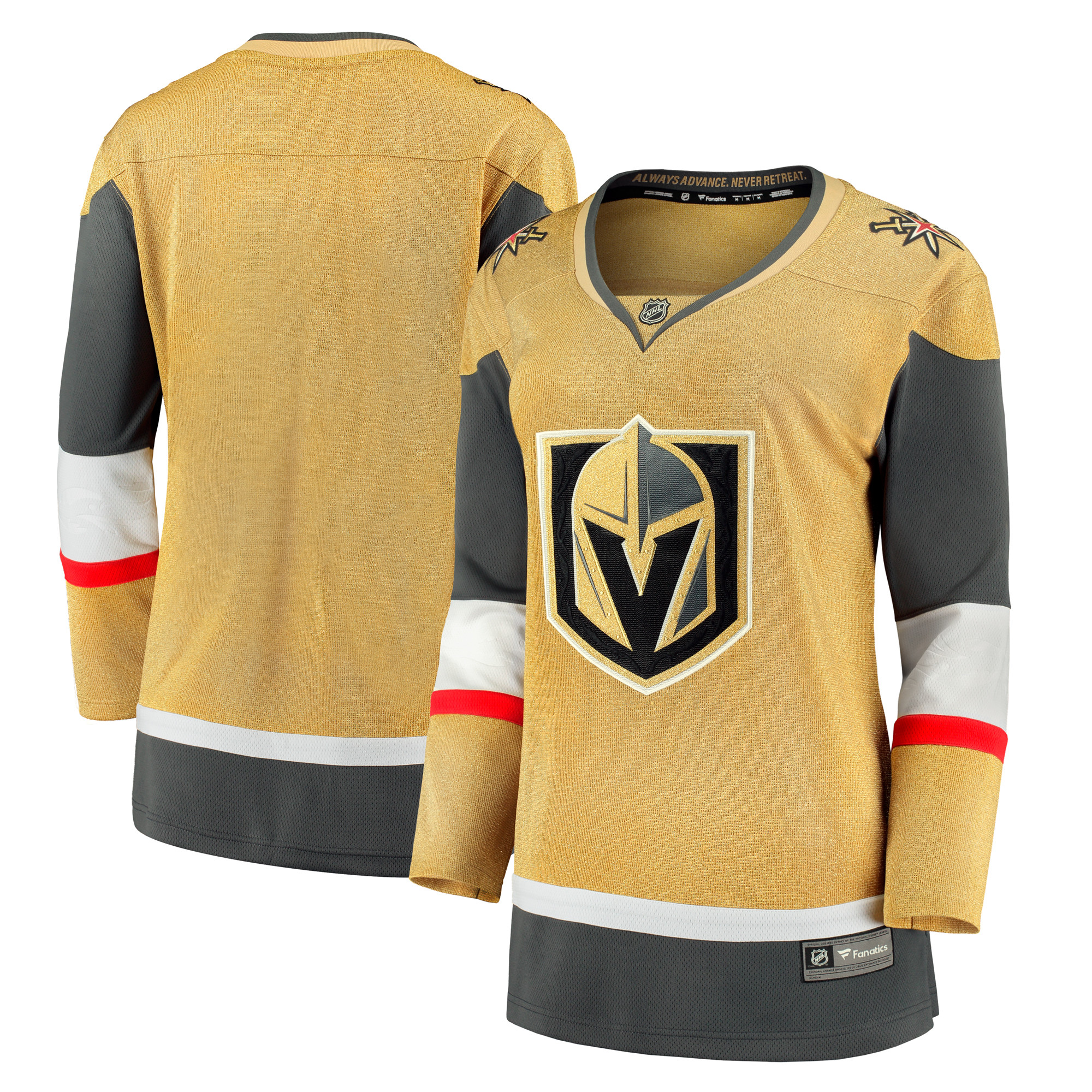 Women's Fanatics Gold Vegas Golden Knights Home Breakaway Jersey | Fanatics
