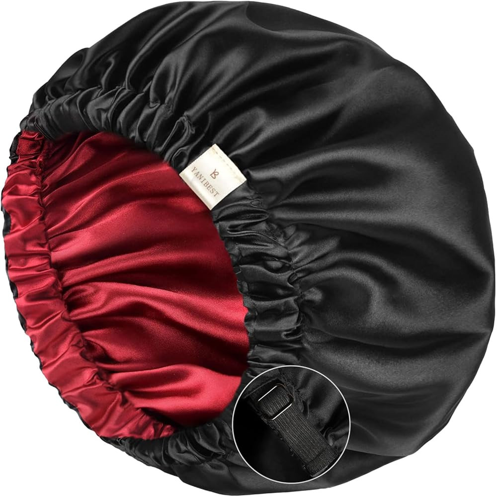 YANIBEST Silk Bonnet Satin Bonnet for Sleeping Women and Men, Adjustable Double Layer Hair Bonnet... | Amazon (US)