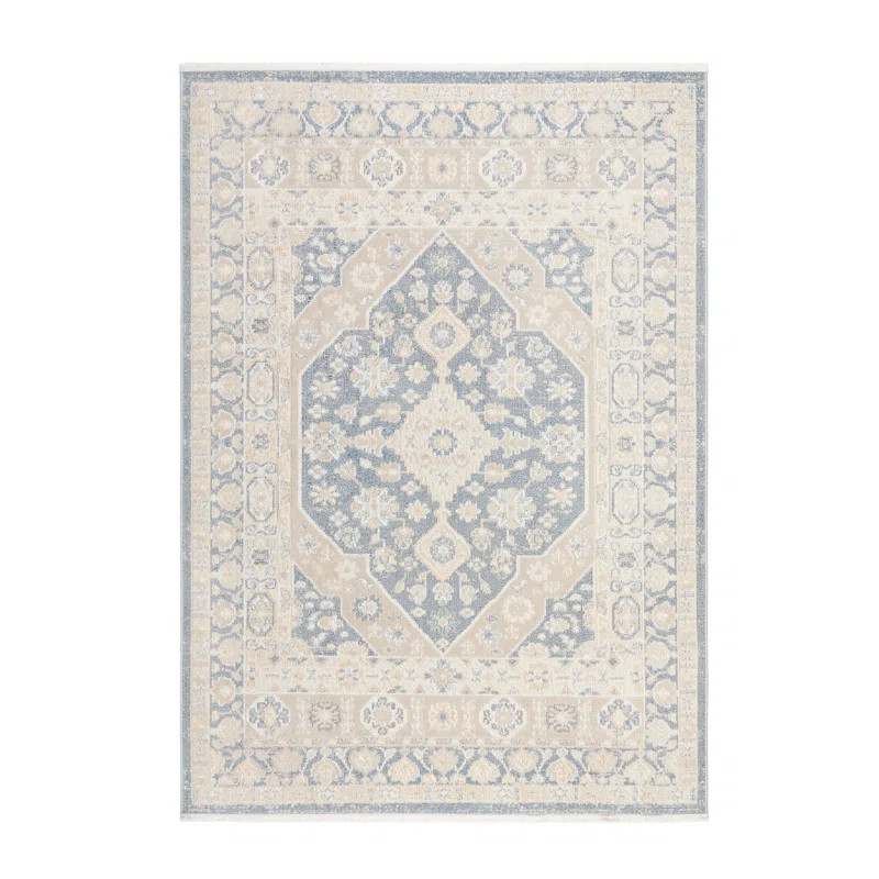 TOWN & COUNTRY EVERYDAY Rein Center Medallion Everwash Non-Slip Backing Washable Area Rug | Wayfair North America