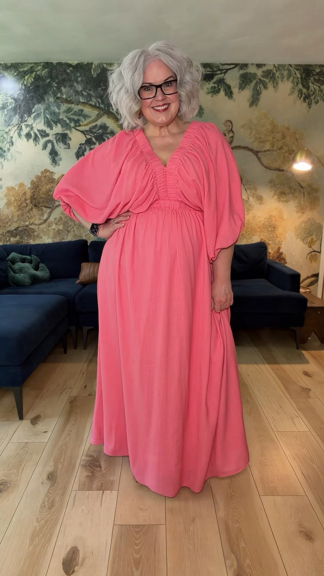 It’s just so gorgeous! I love a flowy dress with a deep v-neck! Gives the girls a little time to shine😉✨🩷 
The color is great for any season!!! 
#Over50Style #over50fashion #ootd #DopamineDressing #plussizefashion @Petal & Pup

#LTKootd #LTKOver40 #LTKPlusSize