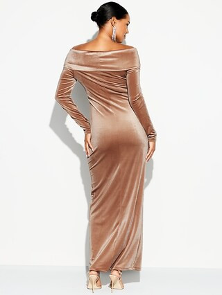 The Occasion by Old Navy Velvet Off-Shoulder Maxi Dress | Old Navy (US)