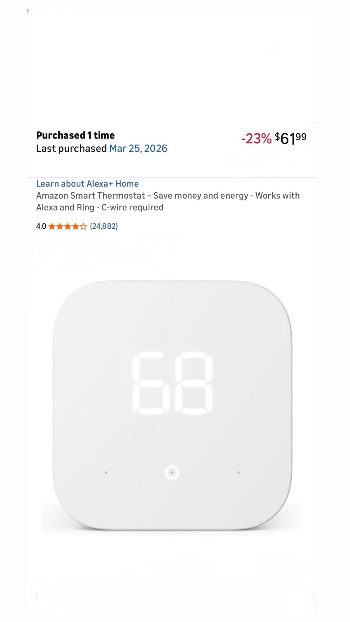 Smart thermostat on sale right now 