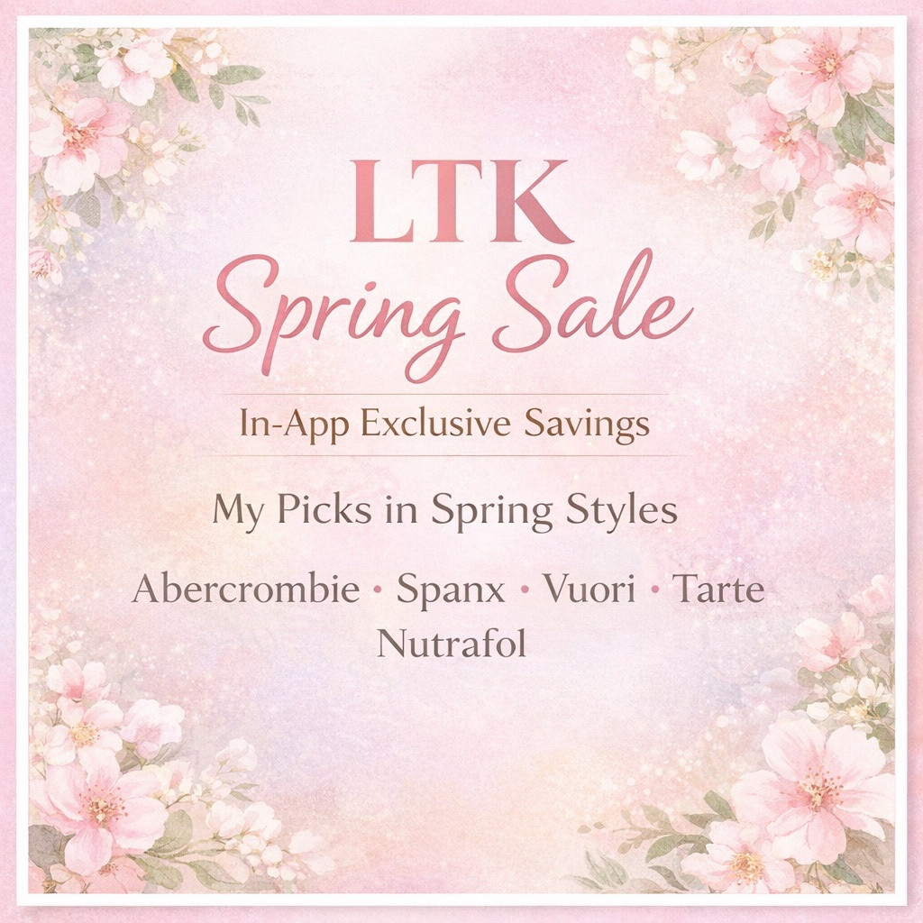 The LTK Spring Sale is here with special in-app exclusive codes and savings, when you shop through my links & posts! 

Participating brands:
Vuori
Nutrafol
Abercrombie & Fitch
Tarte Cosmetics
Spanx 

#LTKootd #LTKSpringSale #LTKSaleAlert