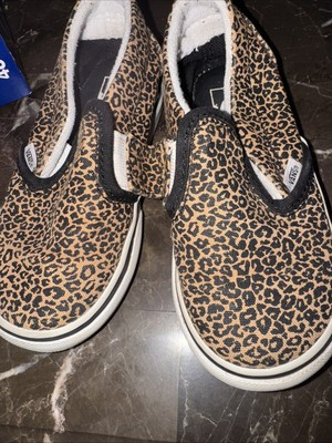 Vans Sneakers Girl’s Sz 8.5C  Toddler Cheetah Print EUC | eBay US