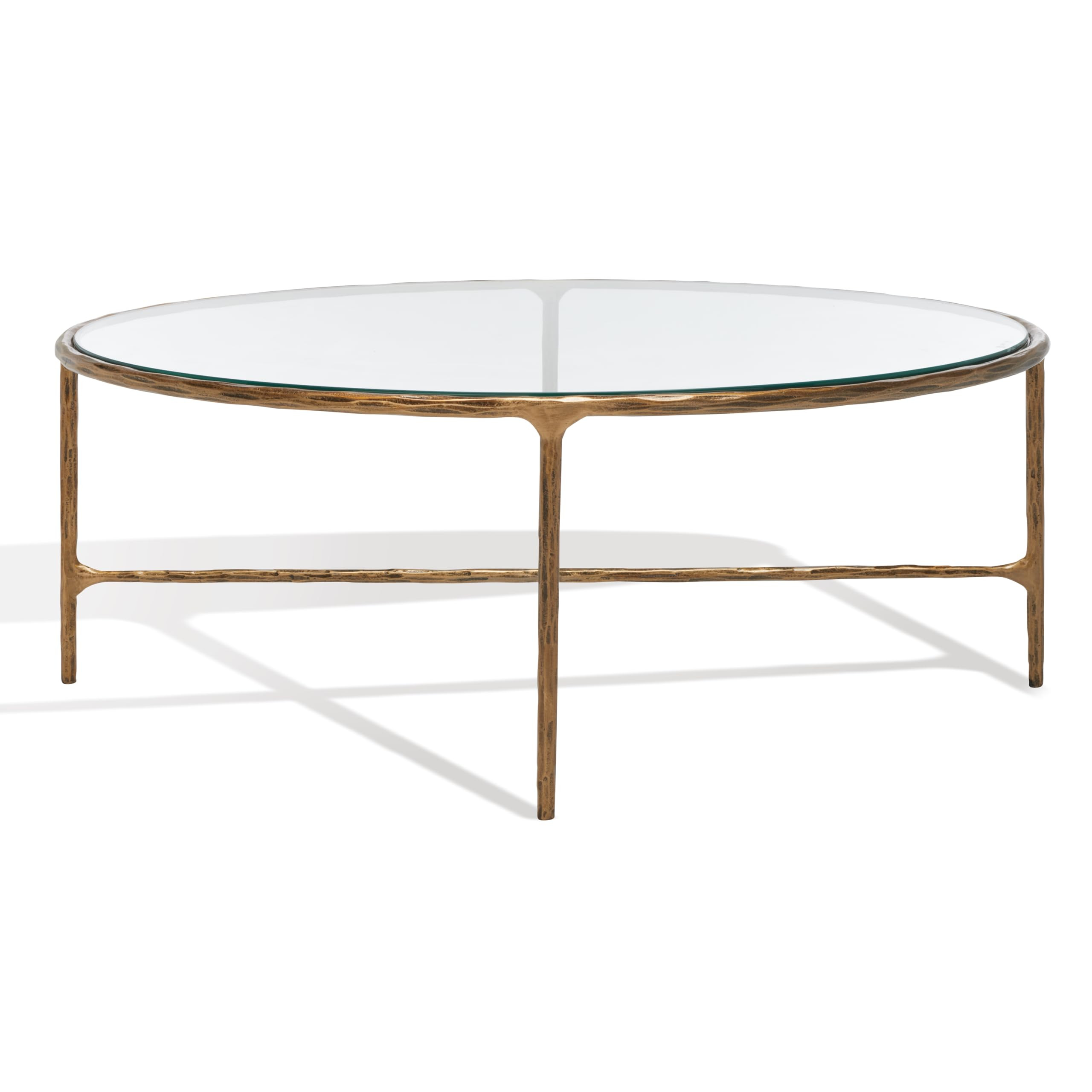SAFAVIEH Couture Collection Jessa Brass Metal Oval Coffee Table (Fully Assembled) | Amazon (US)