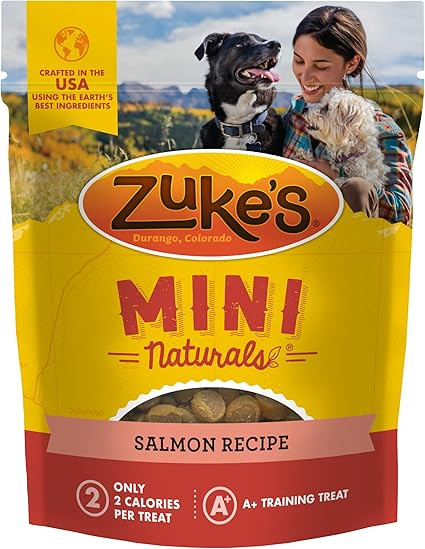 Zuke's Mini Naturals Dog Training Treats Salmon Recipe, Soft Dog Treats - 6 oz. Bag | Amazon (US)