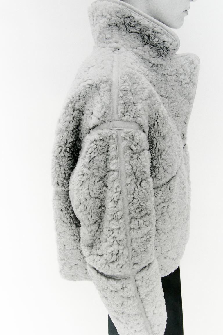 Teddy Fleece Jacket - Beige - Ladies | H&M US | H&M (US + CA)
