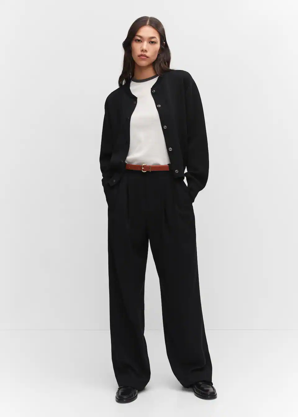 Round neck cardigan -  Women | Mango USA | MANGO (US)