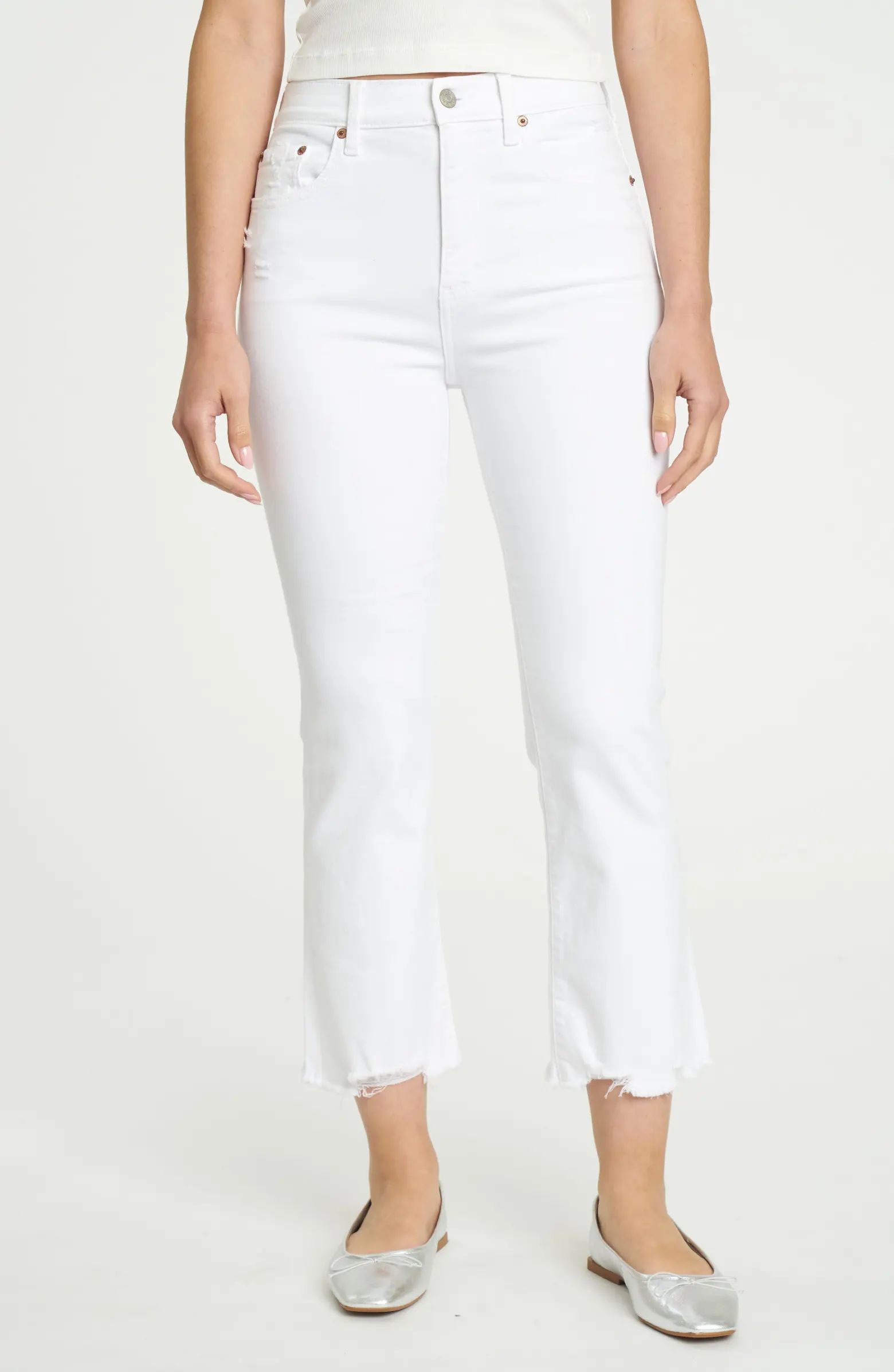 DAZE Shy Girl Raw Hem Crop Jeans | Nordstrom | Nordstrom