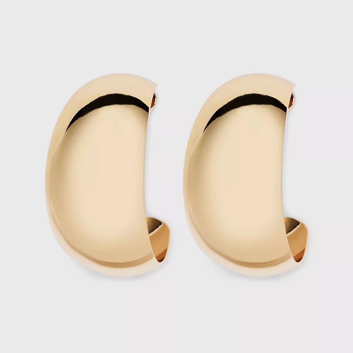 Thin Smooth Medium Hoop Earrings - A New Day™ | Target