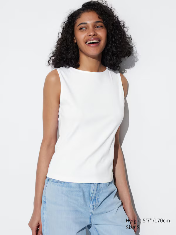 Boat Neck Sleeveless Top | UNIQLO (US)