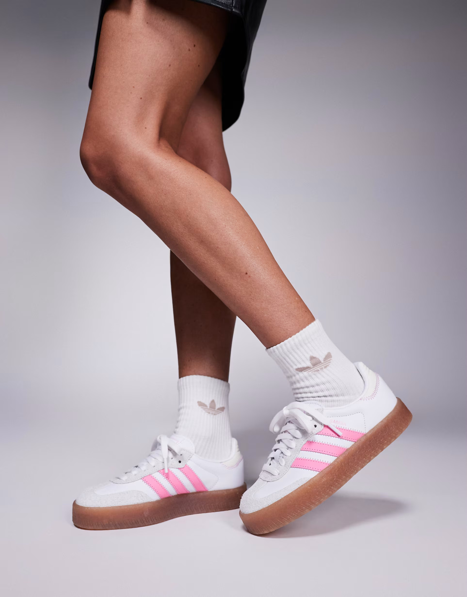 adidas Originals Sambae sneakers in white and pink | ASOS (Global)