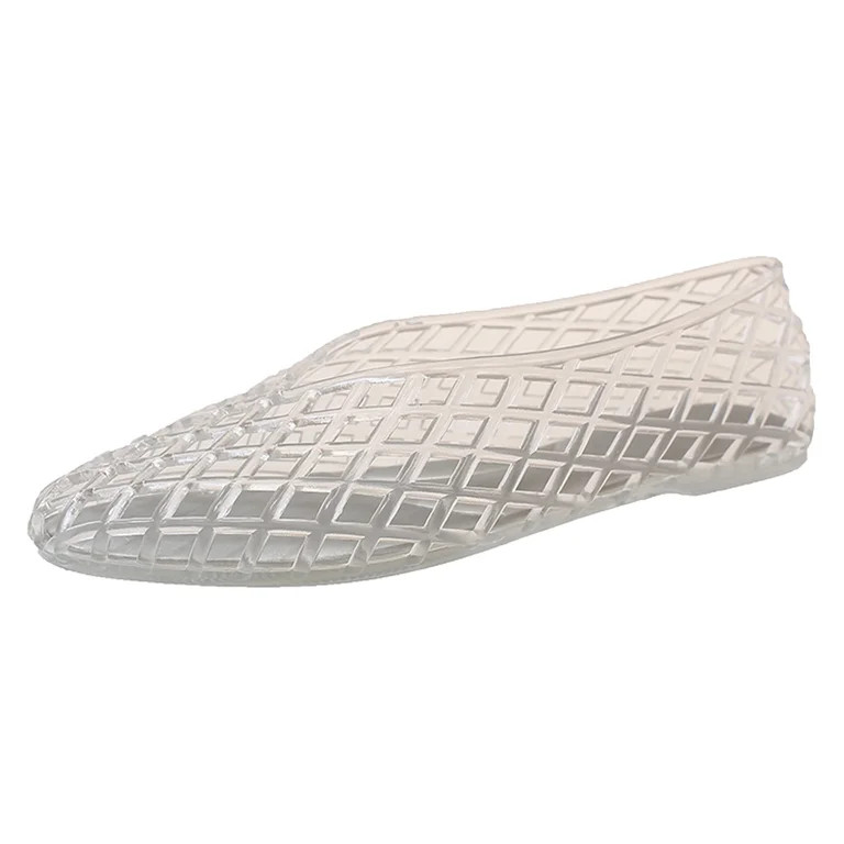AYUER Women's Jelly Ballet Flats Mesh Casual Comfortable Jellies Shoes Clear Hollow Breathable Sa... | Walmart (US)