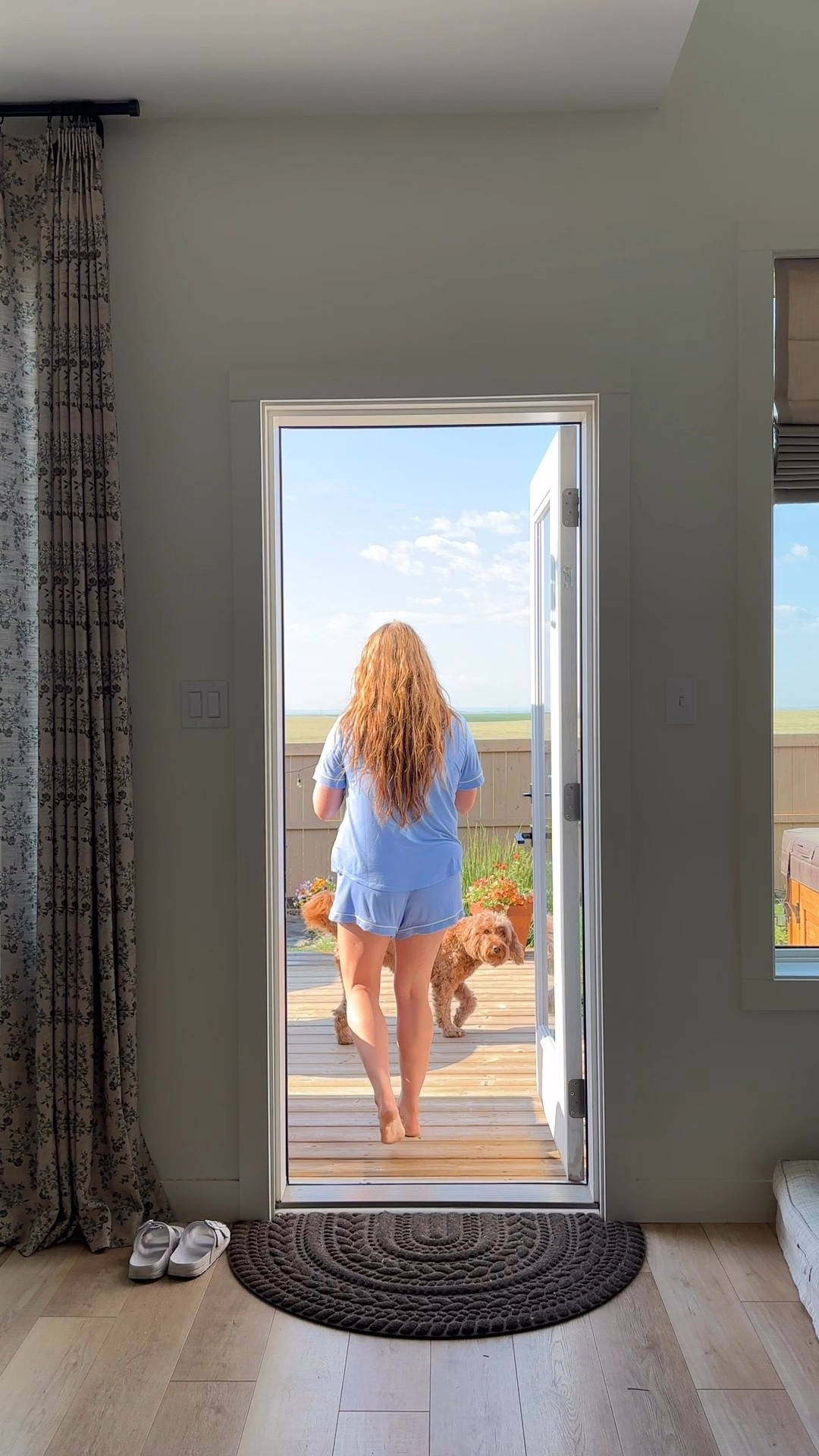 stepping into the sunshine with my coffee, cozy in these lightweight Gap summer pajamas — the perfect breathable set for warm weather. love how soft and comfy these are for my morning routine, I’m wearing a size Medium bottom and Large top 🌸 you can also spot my favourite Two Pages floral curtains adding a soft, romantic touch to the space.

summer pajama set, lightweight pajamas, cozy loungewear, Gap pajamas, summer morning routine, coffee moment, slow living, morning coffee vibes, breathable pajamas, floral curtains, Two Pages curtains, home decor, cozy home aesthetic, neutral bedroom inspo, soft summer style, loungewear outfit, everyday morning essentials



#LTKmidsize #LTKcanada #LTKsummer