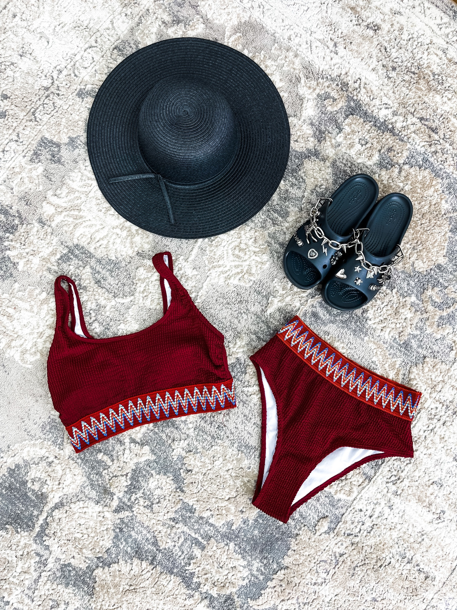 Beautiful red swimsuit with floppy hat and platform Croc slides. More colors available in the swimsuit style. 


Red swimsuit 
Maroon swimsuit
Swimsuit 
Summer style
Summer outfit
Summer hat
Sandals
Platform sandals
Crocs
Croc sandals
Croc platform sandals
Comfortable swimsuit
Flattering swimsuit
Swimsuits for moms
High waist swimsuit 
Adjustable swimsuit
Adjustable straps swimsuit
Grunge style
Retro style
Retro swimsuit 
Goth style
Goth sandals
Croc platforms 
Platform crocs
Swimsuit for over 40
Over 40 style
Over 40 summer style
Over 40 swimsuit
Two piece swimsuit
Mom style
Cupshe
Floppy hat
Croc charms
Goth croc charms
Grunge croc charms
Summer sandals
Swimsuit cover up
Beach outfit
Cute beach outfit
Cute beach outfit for moms
Cute beach cover up
Sunglasses
Polarized sunglasses 
Cat eye sunglasses
Polarized cat eye sunglasses 

#LTKstyletip #LTKshoecrush #LTKSeasonal