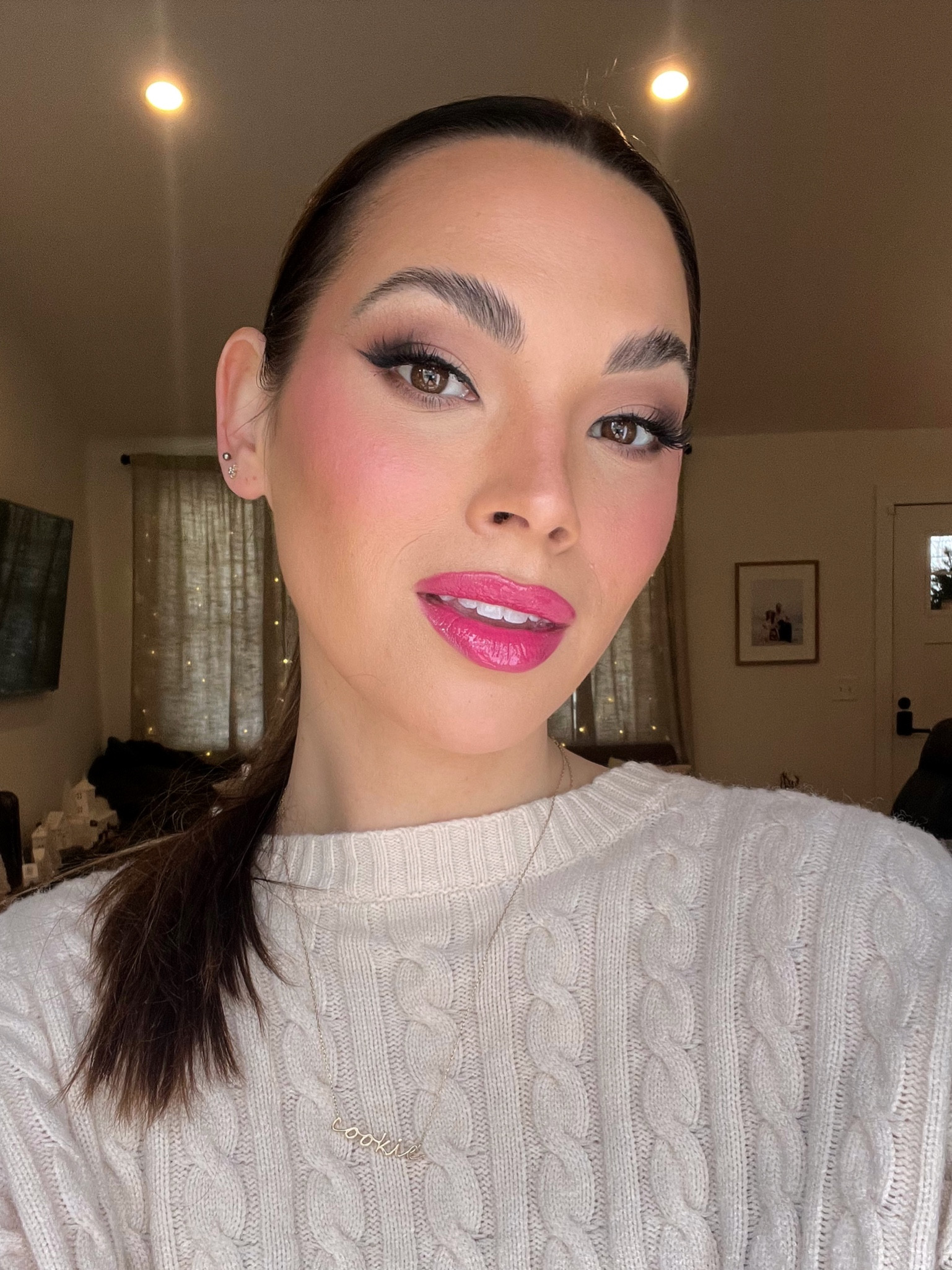 Holiday glam! Lip color: Mac liner in talking points, mac lipstick flat out fabulous, Frankie rose gloss in fairytale 

#LTKunder50 #LTKbeauty #LTKGiftGuide