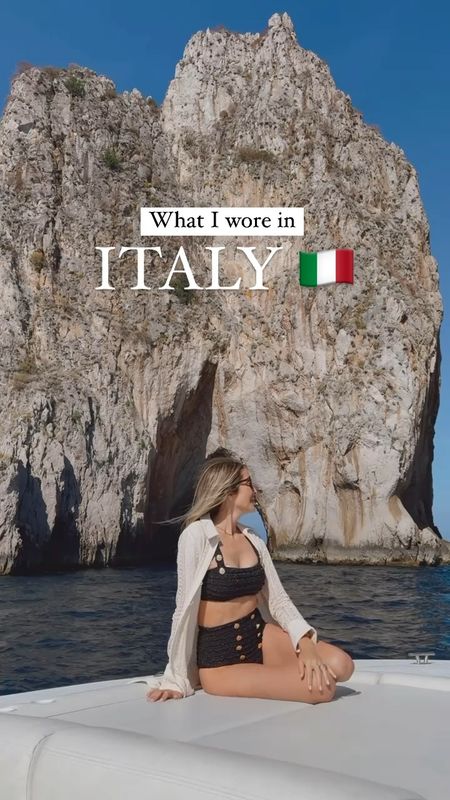 What I wore in Italy 🇮🇹 
Beautiful sets, gorgeous dresses, and chic swimsuits. Runs tts, wearing a size small.

#LTKStyleTip #LTKSeasonal #LTKOver40