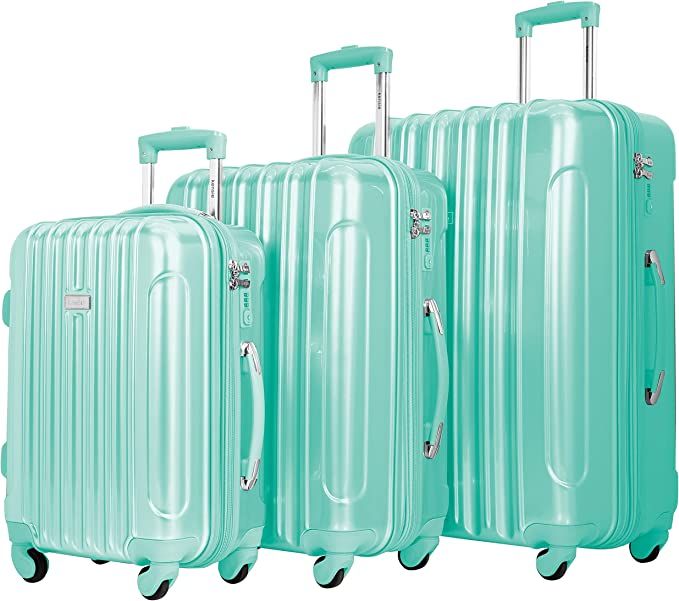 kensie Women's Alma Hardside Spinner Luggage, Opal, 3 Piece Set (20/24/28) | Amazon (US)