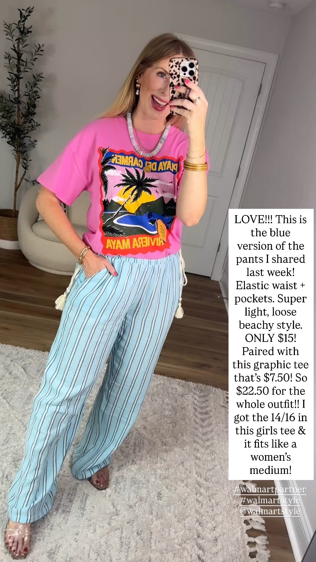Weekend Walmart Wins try-on
Graphic tee- girls 14/16, fits like women’s M
Striped beach pants- small

#walmartpartner #walmartstyle @walmartstyle

#LTKootd #LTKmomlife #LTKgrwm