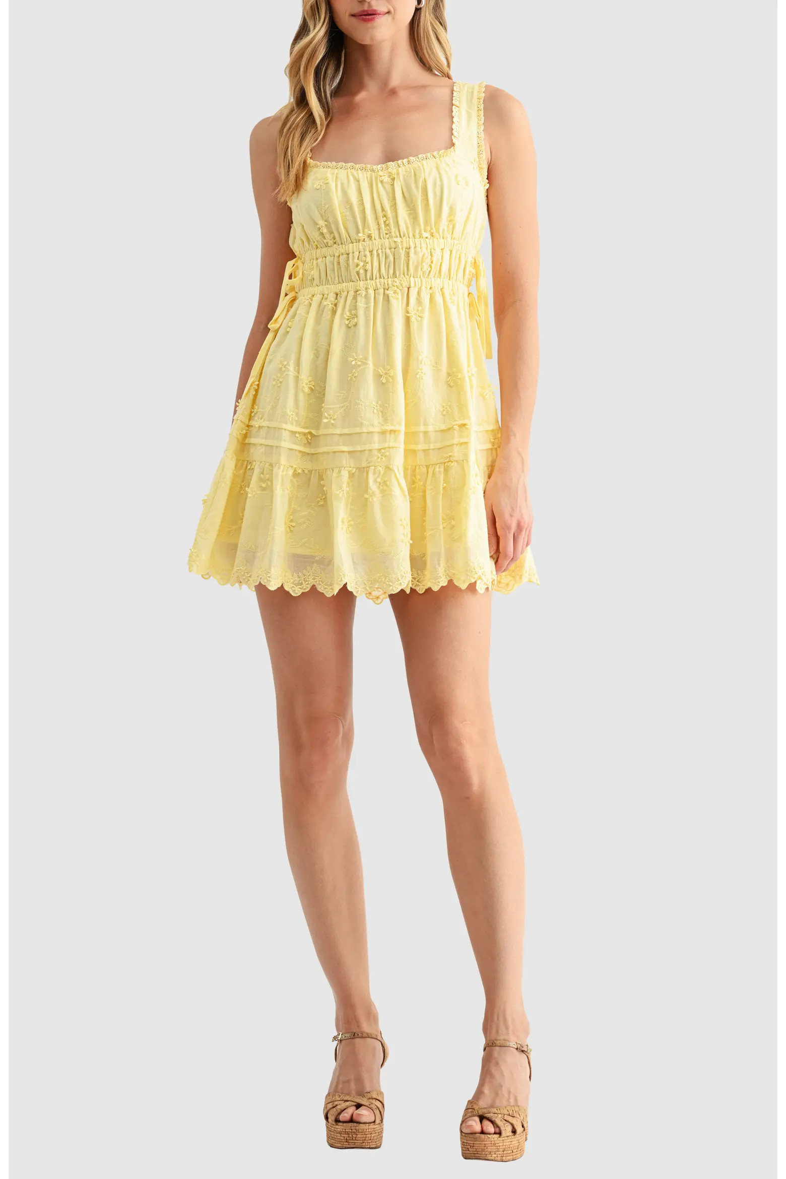 3D Floral Embroidered Minidress (Women) | Nordstrom | Nordstrom
