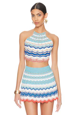 Hand Crochet Chevron Pattern Crop Top
                    
                    My Beachy Side | Revolve Clothing (Global)