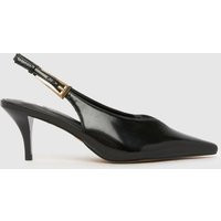 schuh Sage Buckle Slingback Court High Heels in Black | Schuh