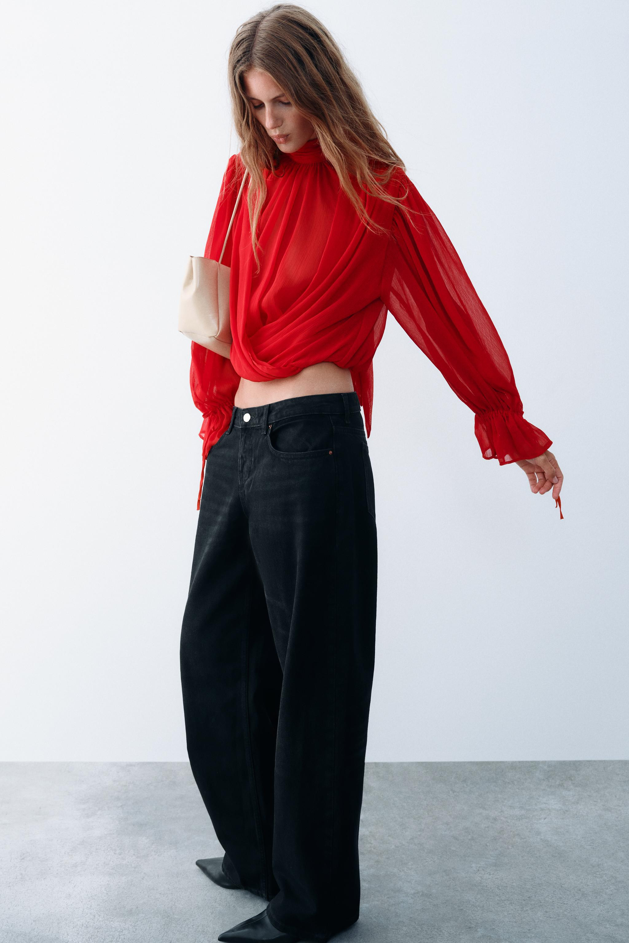 DRAPED BACK-TIE BODYSUIT | Zara US